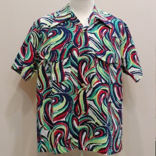 <img class='new_mark_img1' src='https://img.shop-pro.jp/img/new/icons20.gif' style='border:none;display:inline;margin:0px;padding:0px;width:auto;' />Vintage Atomic Style Box Shirt Cotton Shirt S/S