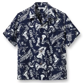 RAYON HAWAIIAN SHIRT GOOD OLD DAYS  S/S