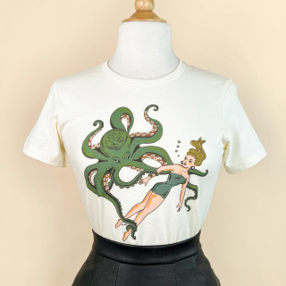 Girl with Octopus T-Shirt