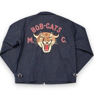 Embroidered Denim Jacket ”BOB-CATS M.C.”