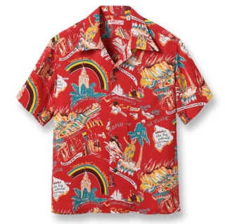 RAYON HAWAIIAN SHIRT HISTORY OF THE ISLANDS S/S