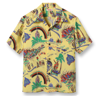 <img class='new_mark_img1' src='https://img.shop-pro.jp/img/new/icons6.gif' style='border:none;display:inline;margin:0px;padding:0px;width:auto;' />RAYON HAWAIIAN SHIRT “HISTORY OF THE ISLANDS” S/S
