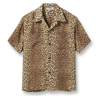 HIGH DENSITY RAYON OPEN SHIRT LEOPARD S/S