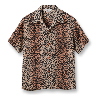 HIGH DENSITY RAYON OPEN SHIRT LEOPARD S/S