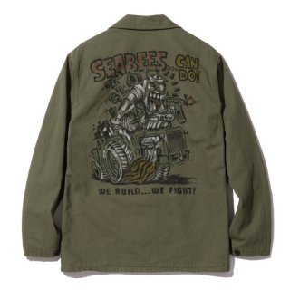 N-3 UTILITY JACKET “HAND PAINT SEABEES”