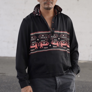 1950s Style Pullover Shirt L/S 