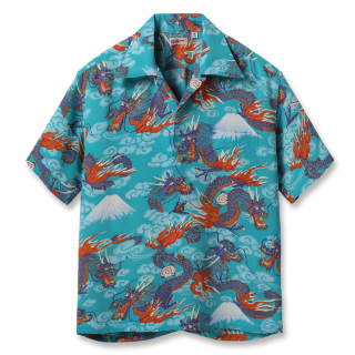 RAYON HAWAIIAN SHIRT TEAM OF DRAGONS S/S