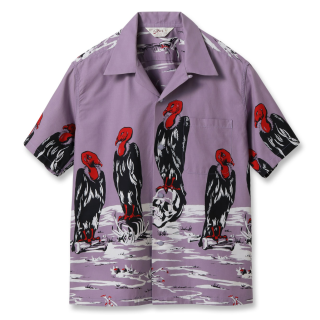 COTTON TYPEWRITER OPEN SHIRT CONDOR   S/S