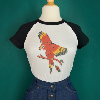 The Parrot Short Raglan Cropped Baby T-Shirt