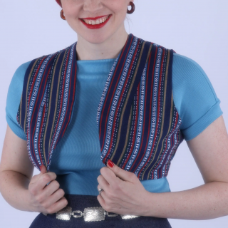 Blue Striped Bolero