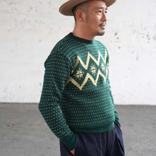 Vintage 1950's Style Crew-neck Knit
