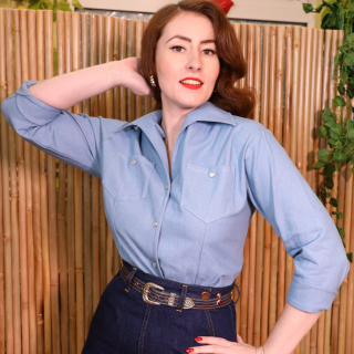 Denim Western Blouse L/S