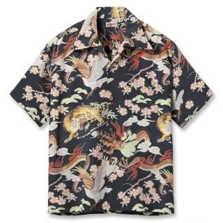 RAYON HAWAIIAN SHIRT THE TRIANGULAR FIGHT S/S