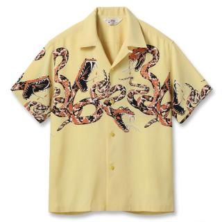 <img class='new_mark_img1' src='https://img.shop-pro.jp/img/new/icons6.gif' style='border:none;display:inline;margin:0px;padding:0px;width:auto;' />HIGH DENSITY RAYON OPEN SHIRT RATTLE SNAKE S/S
