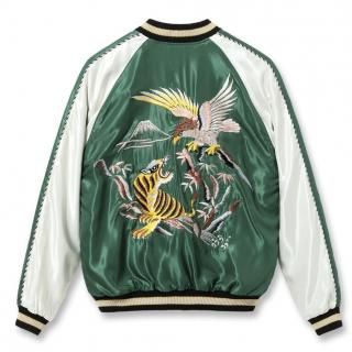 Mid 1950s Style Acetate Souvenir Jacket EAGLE & TIGER  ROARING TIGER