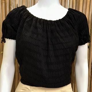 Black Peasant Top