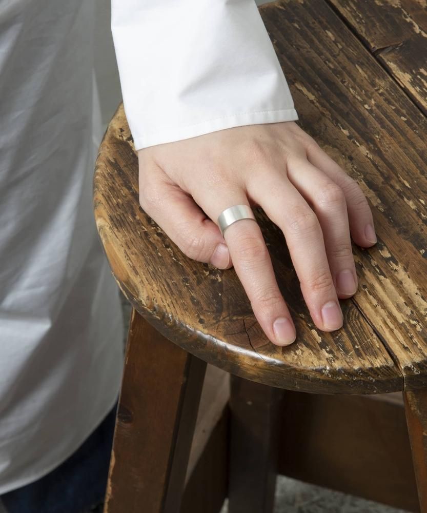 20/80 | STERLING SILVER ID RING 8mm width | hazy
