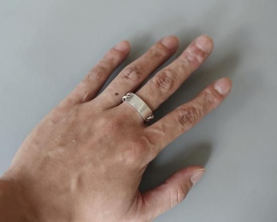 20/80 | STERLING SILVER ID CHAIN RING 8mm width | hazy 20/80 | STERLING SILVER ID CHAIN RING 8mm width | hazy