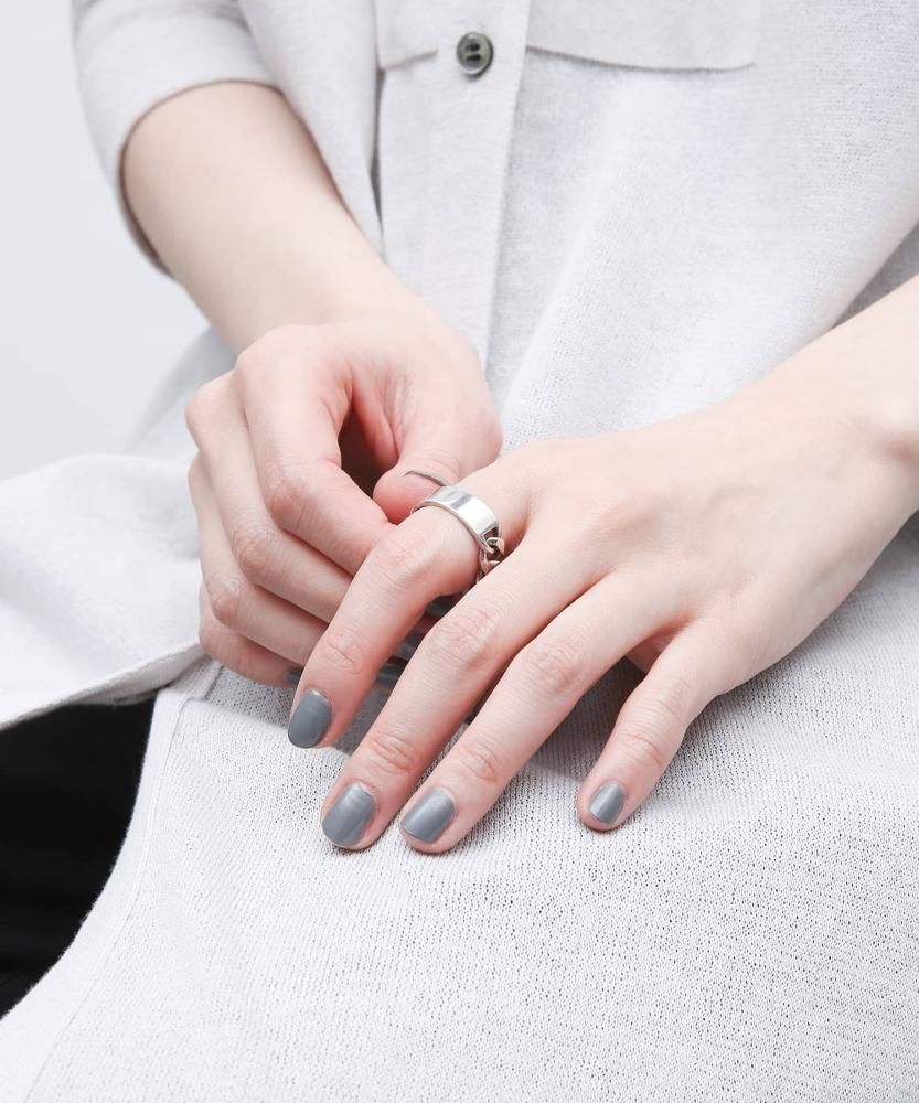 20/80 | STERLING SILVER ID CHAIN RING 8mm width | hazy 20/80 | STERLING SILVER ID CHAIN RING 8mm width | hazy