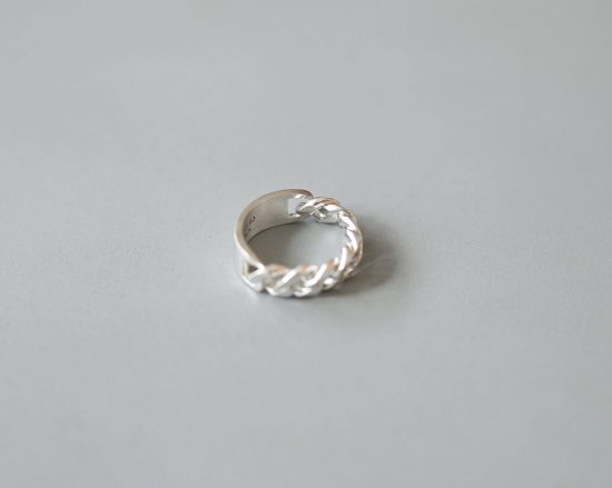20/80 | STERLING SILVER ID CHAIN RING 8mm width | hazy