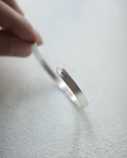20/80 | STERLING SILVER ID BANGLE 5mm width | hazy 20/80 | STERLING SILVER ID BANGLE 5mm width | hazy