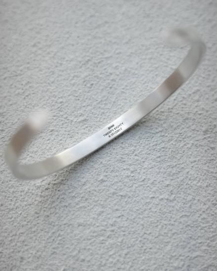 20/80 | STERLING SILVER ID BANGLE 5mm width | hazy 20/80 | STERLING SILVER ID BANGLE 5mm width | hazy