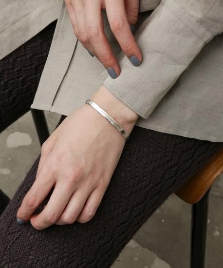 20/80 | STERLING SILVER ID BANGLE 5mm width | hazy 20/80 | STERLING SILVER ID BANGLE 5mm width | hazy
