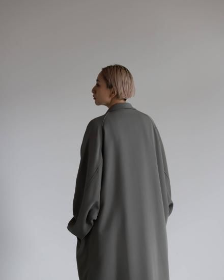 SOUMO | OVER COAT (CHARCOAL GREEN) | hazy