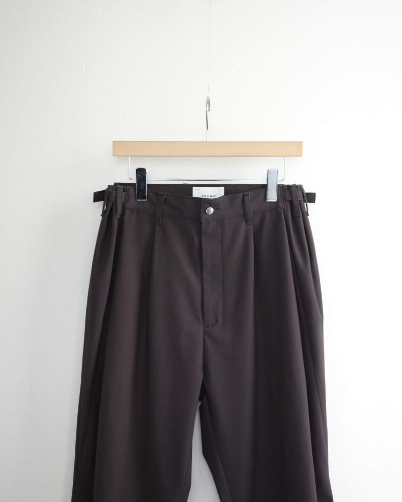 SOUMO ソウモ ウールツイルドローコードパンツ ブラック SOUMO ソウモ ウールツイルドローコードパンツ ブラック SOUMO