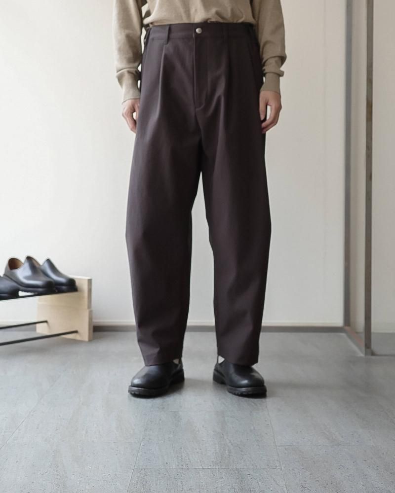 『SOUMO』ソウモ (1) ウールカーゴパンツ SOUMO | ADJUSTABLE TROUSERS (CHARCOAL BLACK) | hazy