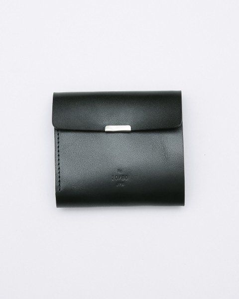 20/80 - TOCHIGI LEATHER FOLDED WALLET WITH FLAP (NAVY)