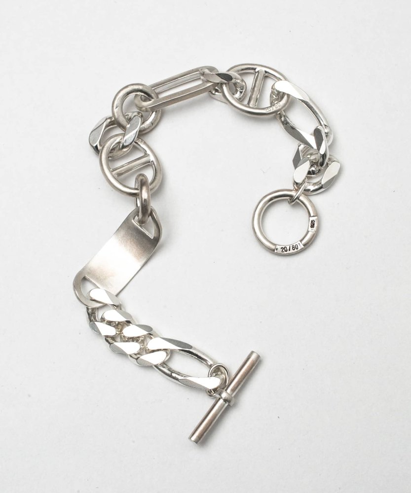 20/80 | STERLING SILVER MIXED ANCHOR CHAIN BRACELET | hazy