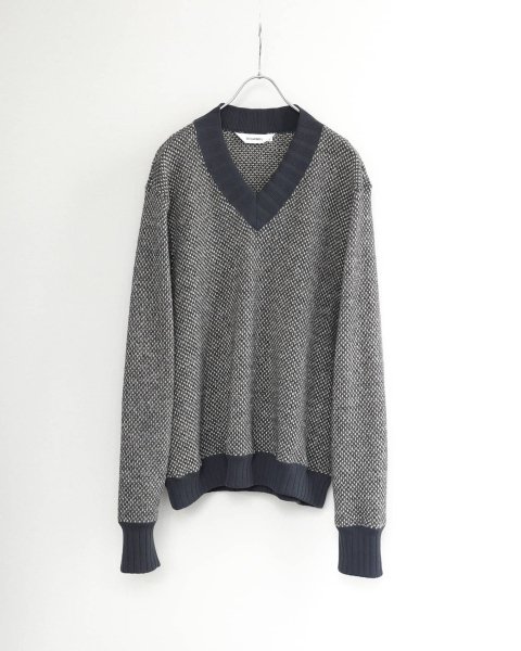 DIGAWEL - Hexagonal patterns knit rib Sweatshirt