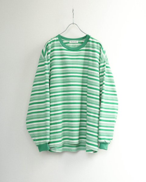 POLYPLOID - OVERSIZE LONGSLEEVE B (GREEN/OFF WHITE)