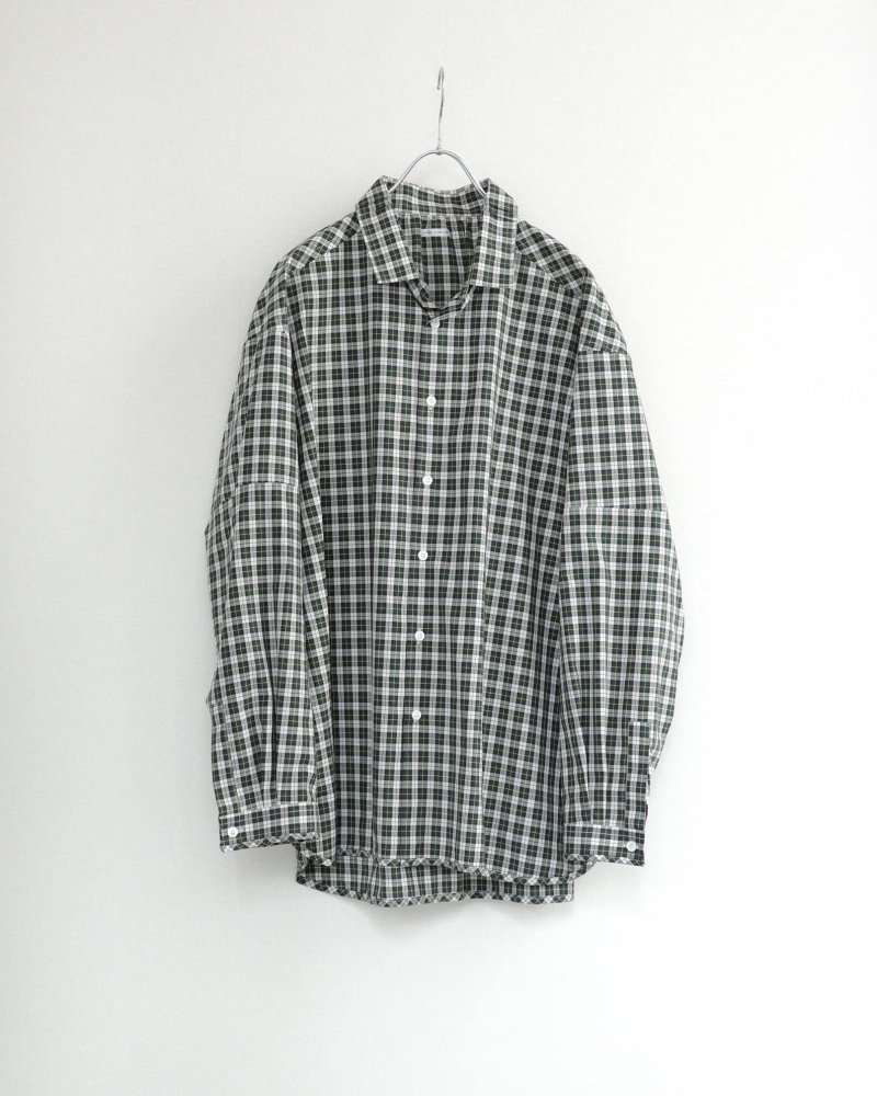 M A N A V E - Tuck Collar Shirt (CHECK)