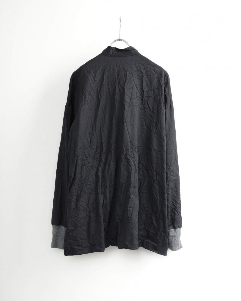 DIGAWEL | Cuff rib shirt (crease finish) | hazy