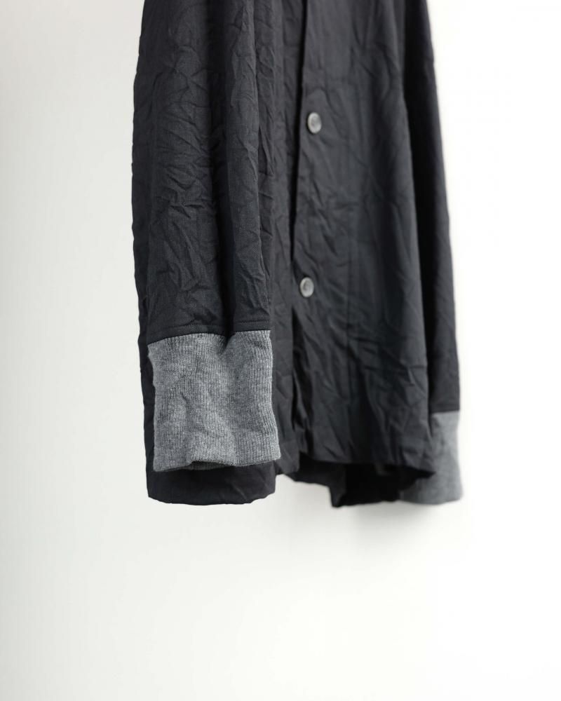 DIGAWEL | Cuff rib shirt (crease finish) | hazy