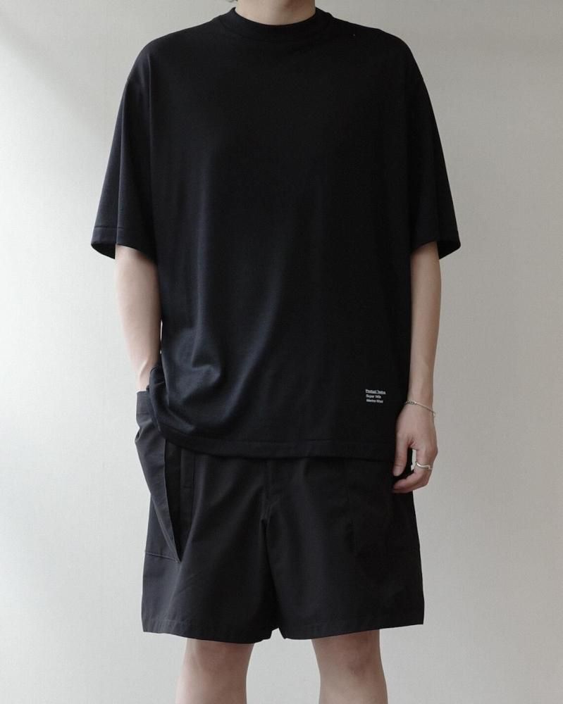 Product Twelve｜Super 140’S Melino Wool T-shirt (Black)