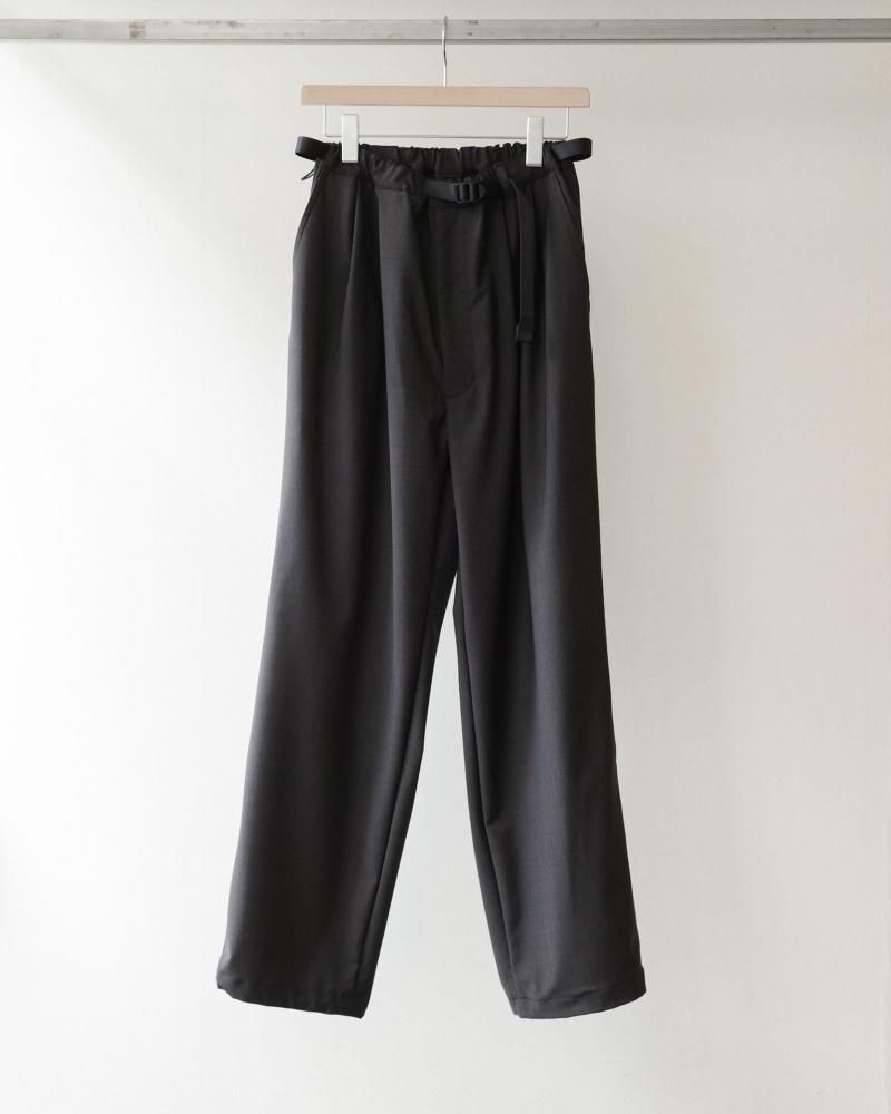 BE PREPARED | 2tuck wool pants (gray)