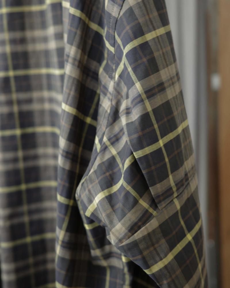 MANAVE Tuck Collar Shirts チェック S MANAVE Tuck Collar Shirt ”CHECK”［チェック］ - Maiden Voyage