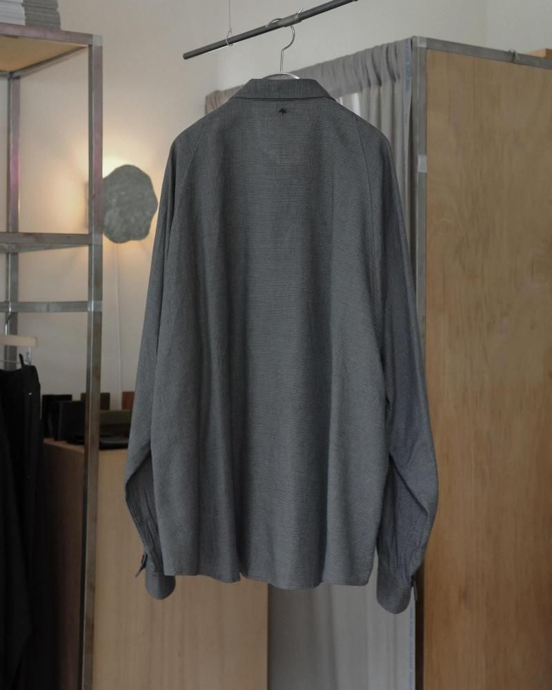 satou | nemaki wide check shirt | hazy
