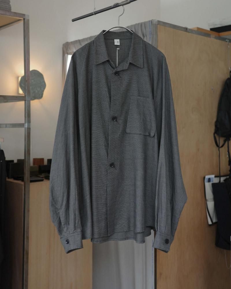 satounemaki wide check shirt