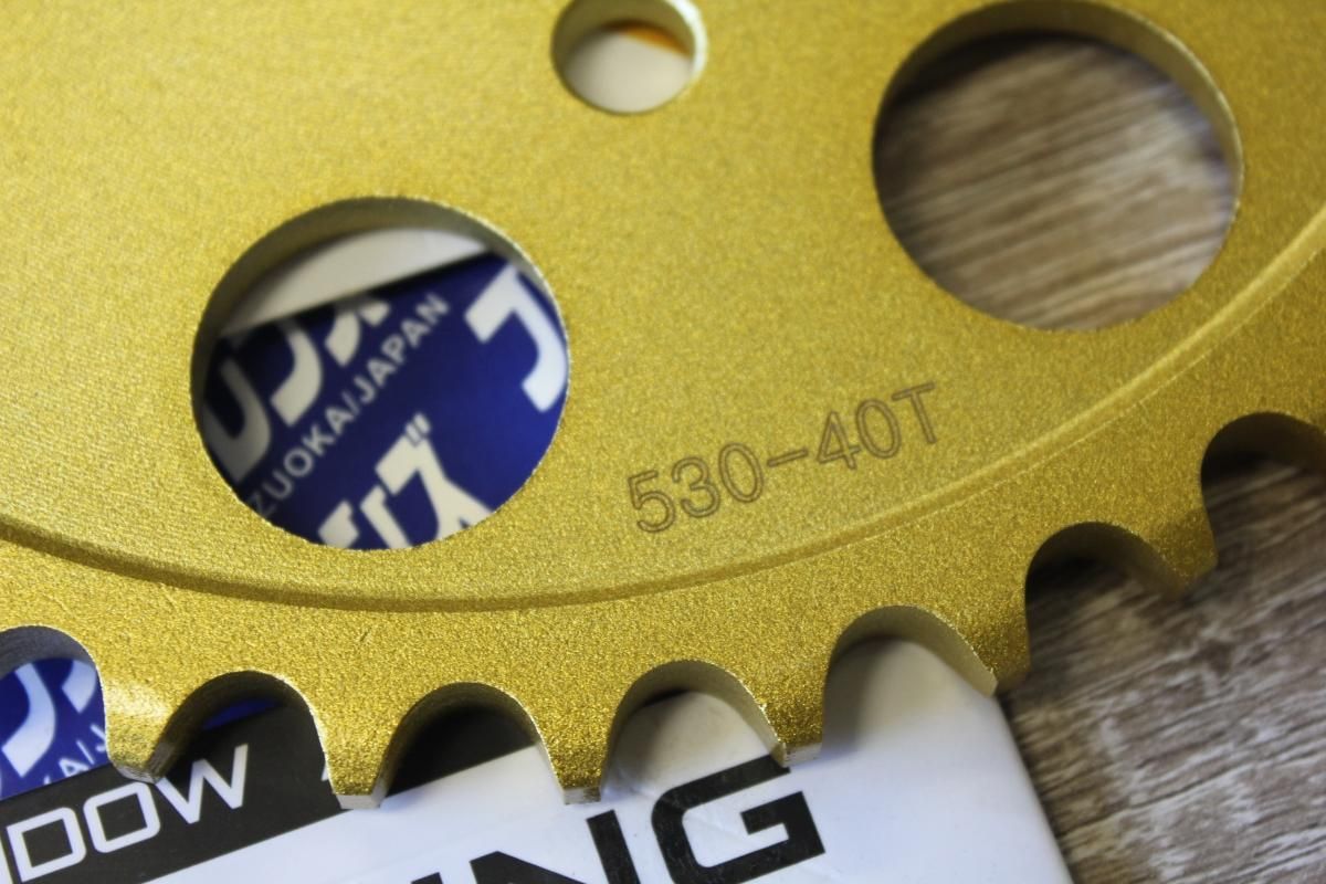 ゴールド スプロケット 530/45T XAM GS400 GS400 CBX400F GSX400E リアスプロケット 530 ゴールド 45丁