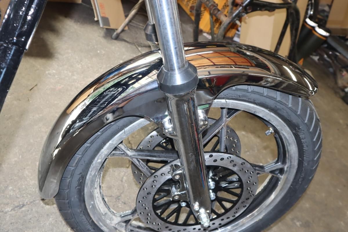 GS400 E/L/425 全年式 リプロダクション メッキフロントフェンダー 
