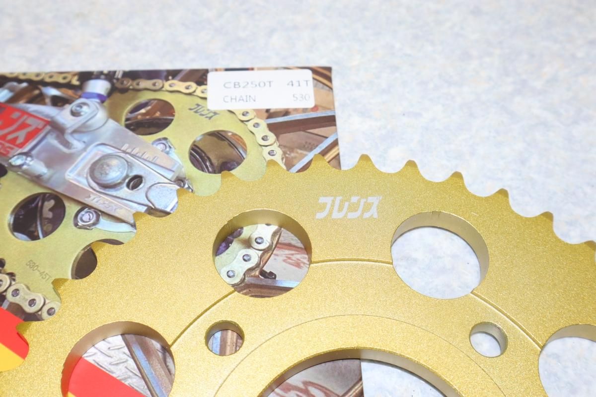 ホーク用 ゴールドスプロケット 530-41T 250用 CB250T CB400T ホーク用 ゴールドスプロケット 530-41T 250用 CB250T CB400T