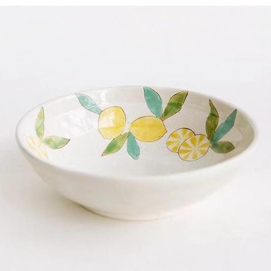 波佐見焼 藍染窯 レモン柄 鉢、ボウル - クラフト南風