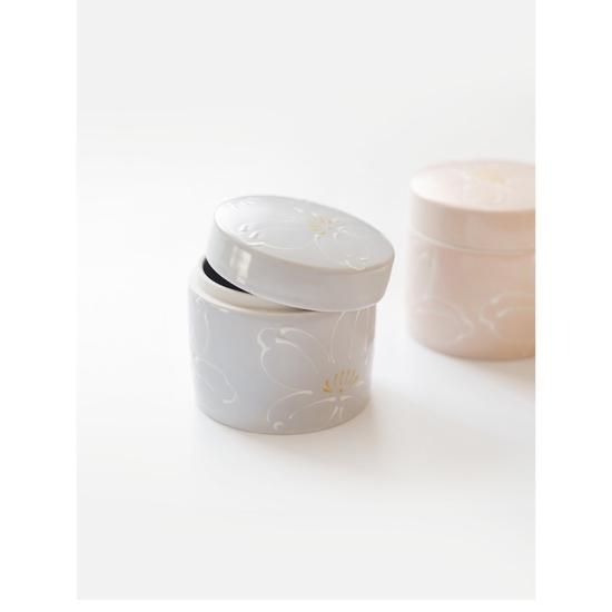 有田焼 花霞 キャニスター 丸 カラー2色 - クラフト南風