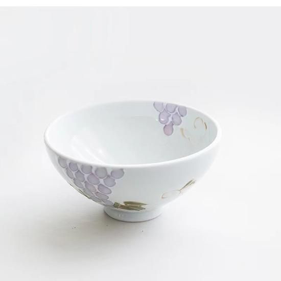 有田焼 徳七窯 一珍葡萄(紫) 茶碗 - クラフト南風