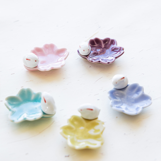 有田焼 桜兎 箸置5色セット(ITM6264) - クラフト南風 有田焼 桜兎 箸置5色セット(ITM6264) - クラフト南風