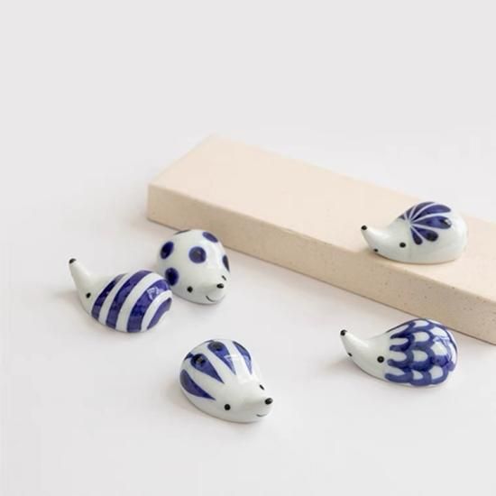 置物セット(座布団・立札付) 波佐見焼 置物 十二支 手描き 下絵付